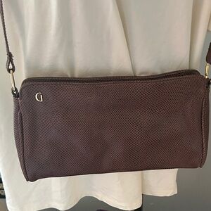 Vintage Ganson Brown leather‎ Crossbody Bag New